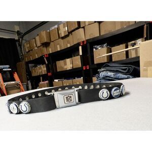 Little Earth Unique NFL Colts Womens Belt‎ Seat Belt Fasten Size 38